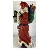 Light Up 36" Freestanding Resin Old World Santa