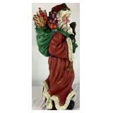 Light Up 36" Freestanding Resin Old World Santa