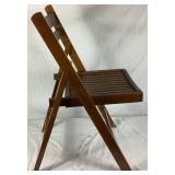 Vintage Set of 4 Wooden Folding Chairs - Romania