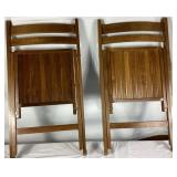 Vintage Set of 4 Wooden Folding Chairs - Romania