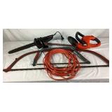 Yard Maintenance Collection of Saws and Hedge Trimmer