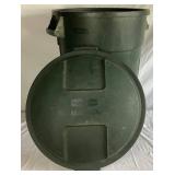 Assorted Collection of Galvanized and Heavy Duty Plastic Storage Trash Cans with Lids
