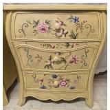 Pair of Hand Painted 3 Drawer Nightstands (26"W x 14"D x28.5"H)