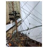 Royal Louis 1779 French Navy Wooden Model Tall Ship 37" L x 33"H