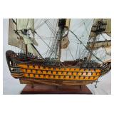 Royal Louis 1779 French Navy Wooden Model Tall Ship 37" L x 33"H