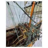 Royal Louis 1779 French Navy Wooden Model Tall Ship 37" L x 33"H