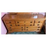 3 Piece Bedroom Set with Tall Boy  8 Drawer Dresser, Long Boy 10 Drawer Dresser with Mirror and Queen Size Bed with Headboard