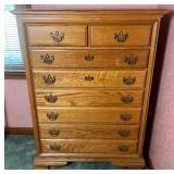 3 Piece Bedroom Set with Tall Boy  8 Drawer Dresser, Long Boy 10 Drawer Dresser with Mirror and Queen Size Bed with Headboard