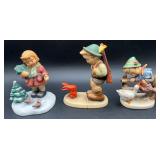 Goebel Hummel Figurines - "Barnyard Hero"  1948, "Seeds of Friendship Berta Hummel Goebel 2000 and "Sensitive Hunter" Model 6/0