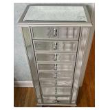 7 Drawer Mirrored Jewelry Armoire