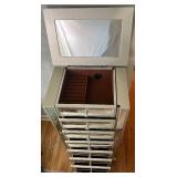 7 Drawer Mirrored Jewelry Armoire
