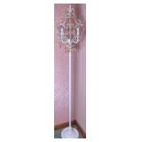 Pink and Green Crystal Teardrop Floor Lamp