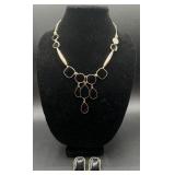 Vintage Black and Gold Tone Necklaces and Earrings