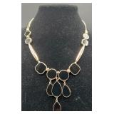 Vintage Black and Gold Tone Necklaces and Earrings