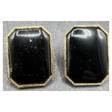 Vintage Black and Gold Tone Necklaces and Earrings