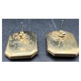 Vintage Black and Gold Tone Necklaces and Earrings