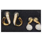 Two Sets of Swarovski Bracelets and Earrings with Swan Logo