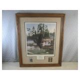 (A-4) Vintage Framed Signed Limited...