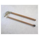 (FS) Vintage Wood 2pc Cane with Bra...