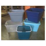 (BR1) 4 Totes 1 with Lid and Other ...