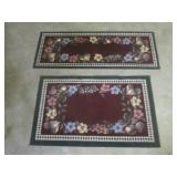 (F-3) 2 Matching Throw Rugs 50" x 3...