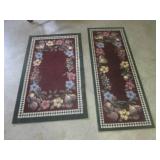 (F-3) 2 Matching Throw Rugs 50" x 3...