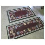 (F-3) 2 Matching Throw Rugs 50" x 3...
