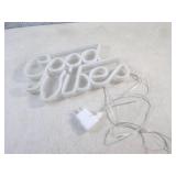 (EC1) Good Vibes Lightup Sign 13" x...