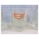 (FS) 3 Vintage A&W Glass Mugs...