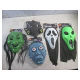 (A-3) 5 Assorted Halloween Masks...