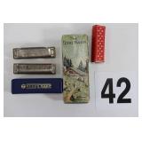 Lot of Vintage Collectable Harmonica