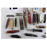 Lot of Folding Knives And Buck Knives