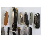 Lot of Folding Knives And Buck Knives