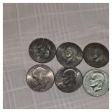 Lotof 9 Eisenhower Silver Dollars