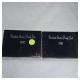 1981,1982 US Mint Proof Sets (2)