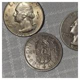 1948,1961 Washington Quarters 25c, 1963 Schilling