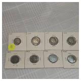 8 Assorted Buffalo Nickels