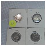 8 Assorted Buffalo Nickels