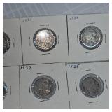 8 Assorted Buffalo Nickels