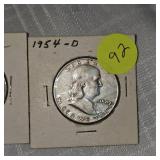 1954D, 1962 Franklin 50c