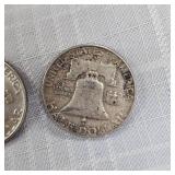 1954,1962 Franklin Halves 50c