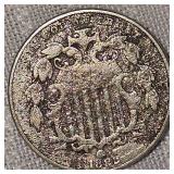 1876 Shield Nickel 5c