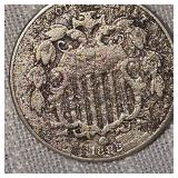 1876 Shield Nickel 5c