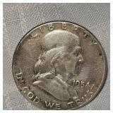 1954 Franklin Half, 50c