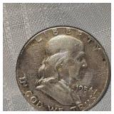 1954 Franklin Half, 50c