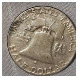 1954 Franklin Half, 50c
