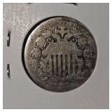 1867 Shield Nickel 5c