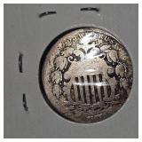 1867 Shield Nickel 5c