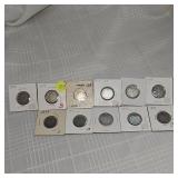 11 Mixed Dates V Nickels, 5c