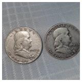 1948O, 1948D Franklin Halfs, 50c